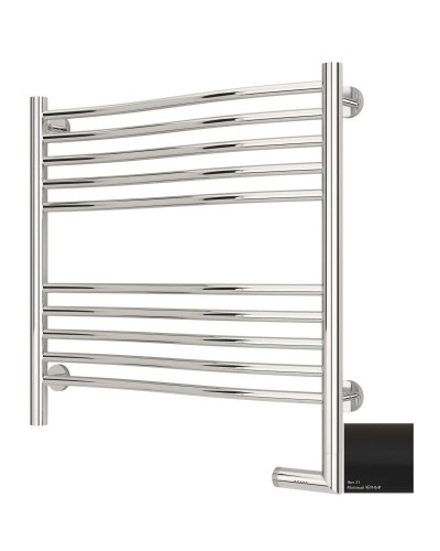 Полотенцесушитель электрический 600х600 черный матовый МЭМ правый Сунержа Флюид 2.0 31-5221-6060