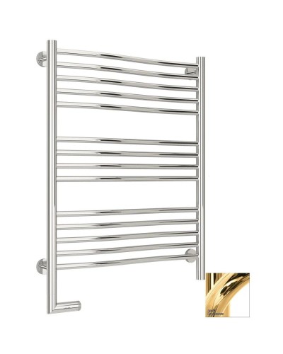 Полотенцесушитель электрический 800х600 золотой МЭМ левый Сунержа Флюид 2.0 03-5220-8060
