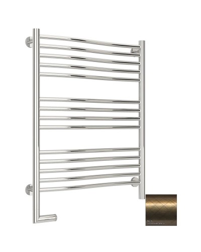 Полотенцесушитель электрический 800х600 состаренная бронза МЭМ левый Сунержа Флюид 2.0 05-5220-8060