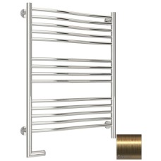 Полотенцесушитель электрический 800х600 состаренная латунь МЭМ левый Сунержа Флюид 2.0 051-5220-8060