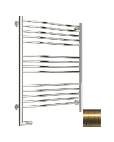 Полотенцесушитель электрический 800х600 состаренная латунь МЭМ левый Сунержа Флюид 2.0 051-5220-8060