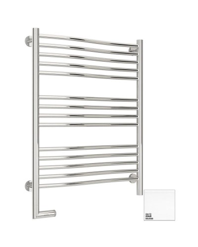 Полотенцесушитель электрический 800х600 белый глянец МЭМ левый Сунержа Флюид 2.0 12-5220-8060