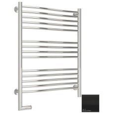 Полотенцесушитель электрический 800х600 черный матовый МЭМ левый Сунержа Флюид 2.0 31-5220-8060