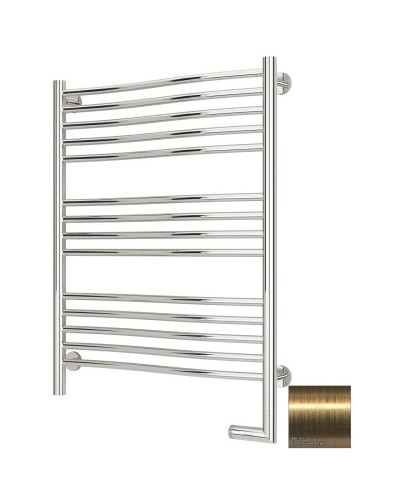 Полотенцесушитель электрический 800х600 состаренная латунь МЭМ правый Сунержа Флюид 2.0 051-5221-8060