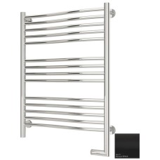 Полотенцесушитель электрический 800х600 черный матовый МЭМ правый Сунержа Флюид 2.0 31-5221-8060