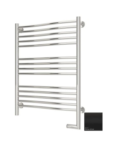 Полотенцесушитель электрический 800х600 черный матовый МЭМ правый Сунержа Флюид 2.0 31-5221-8060