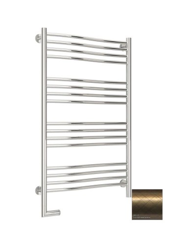 Полотенцесушитель электрический 1000х600 состаренная бронза МЭМ левый Сунержа Флюид 2.0 05-5220-1060