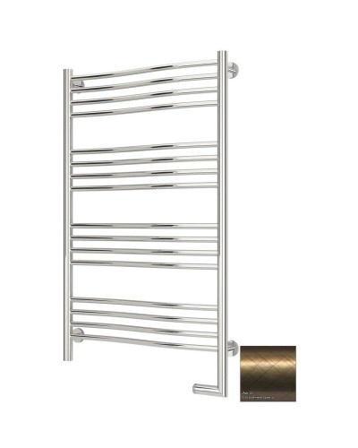 Полотенцесушитель электрический 1000х600 состаренная бронза МЭМ правый Сунержа Флюид 2.0 05-5221-1060