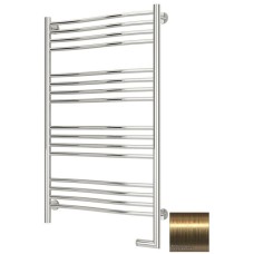 Полотенцесушитель электрический 1000х600 состаренная латунь МЭМ правый Сунержа Флюид 2.0 051-5221-1060