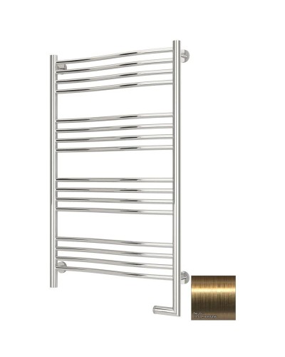 Полотенцесушитель электрический 1000х600 состаренная латунь МЭМ правый Сунержа Флюид 2.0 051-5221-1060