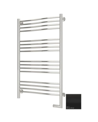 Полотенцесушитель электрический 1000х600 черный матовый МЭМ правый Сунержа Флюид 2.0 31-5221-1060