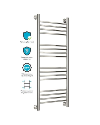 Водяной полотенцесушитель Сунержа Богема прямая 1000х400 Хром