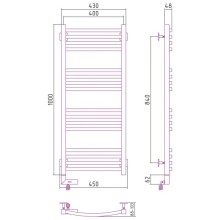 Полотенцесушитель электрический 1000х400 белый глянец МЭМ правый Сунержа Аркус 2.0 12-5605-1040