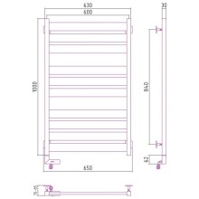 Полотенцесушитель электрический 1000х600 МЭМ левый Сунержа Центурион 2.0 00-5602-1060