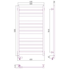 Полотенцесушитель электрический 1200х600 состаренная латунь МЭМ левый Сунержа Центурион 2.0 051-5602-1260