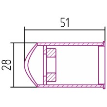 Модуль скрытого подключения для МЭМ белый матовый Сунержа d 28мм 30-1522-0028