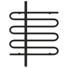 Полотенцесушитель электрический 800х600 черный матовый МЭМ левый Сунержа Эпатаж 31-0550-8060