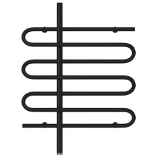 Полотенцесушитель электрический 800х600 черный матовый МЭМ левый Сунержа Эпатаж 31-0550-8060