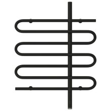 Полотенцесушитель электрический 800х600 черный матовый МЭМ правый Сунержа Эпатаж 31-0551-8060