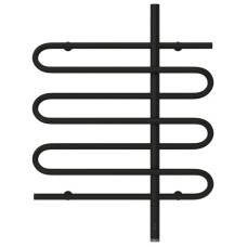 Полотенцесушитель электрический 800х600 черный матовый МЭМ правый Сунержа Эпатаж 31-0551-8060