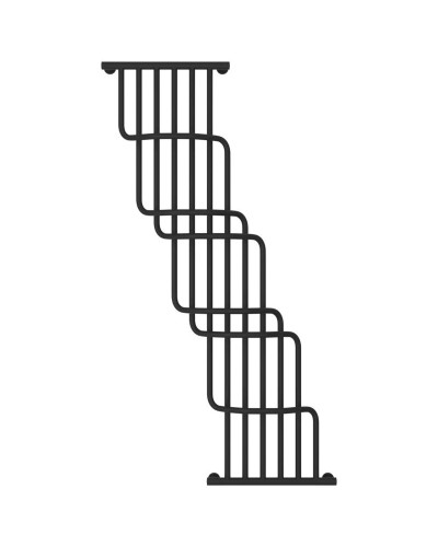 Полотенцесушитель водяной 1700х1000 темный титан муар Сунержа Нега 15-0225-1710