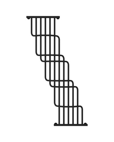 Полотенцесушитель водяной 1700х1000 черный матовый Сунержа Нега 31-0225-1710