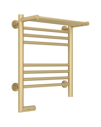 Полотенцесушитель электрический 500х400 шампань матовая МЭМ левый Сунержа Богема с полкой 2.0 022-5206-5040