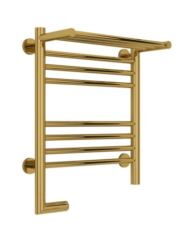 Полотенцесушитель электрический 500х400 золотой МЭМ левый Сунержа Богема с полкой 2.0 03-5206-5040