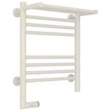 Полотенцесушитель электрический 500х400 античное белое золото МЭМ левый Сунержа Богема с полкой 2.0 10-5206-5040