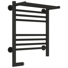 Полотенцесушитель электрический 500х400 темный титан муар МЭМ левый Сунержа Богема с полкой 2.0 15-5206-5040