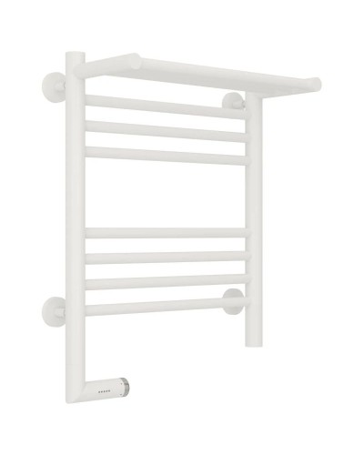 Полотенцесушитель электрический 500х400 белый матовый МЭМ левый Сунержа Богема с полкой 2.0 30-5206-5040