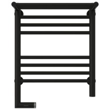 Полотенцесушитель электрический 500х400 черный матовый МЭМ левый Сунержа Богема с полкой 2.0 31-5206-5040