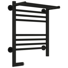 Полотенцесушитель электрический 500х400 черный матовый МЭМ левый Сунержа Богема с полкой 2.0 31-5206-5040