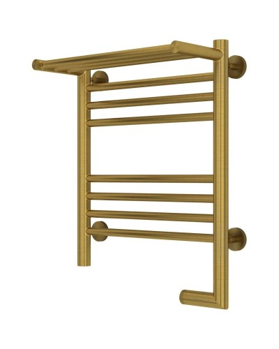 Полотенцесушитель электрический 500х400 состаренная латунь МЭМ правый Сунержа Богема с полкой 2.0 051-5207-5040