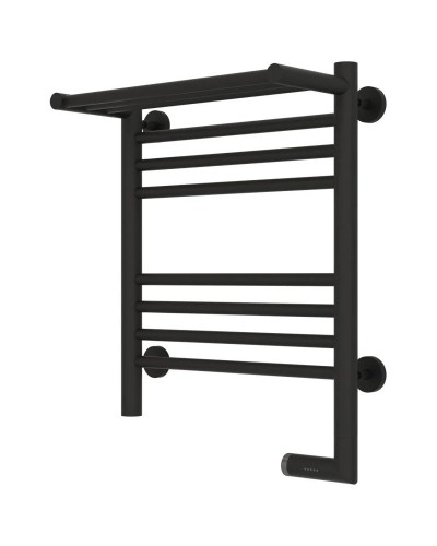 Полотенцесушитель электрический 500х400 темный титан муар МЭМ правый Сунержа Богема с полкой 2.0 15-5207-5040