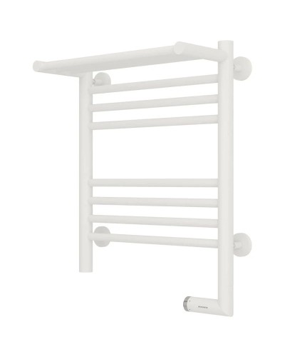 Полотенцесушитель электрический 500х400 белый матовый МЭМ правый Сунержа Богема с полкой 2.0 30-5207-5040