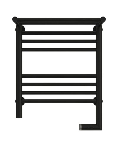 Полотенцесушитель электрический 500х400 черный матовый МЭМ правый Сунержа Богема с полкой 2.0 31-5207-5040