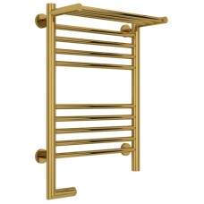 Полотенцесушитель электрический 600х400 золотой МЭМ левый Сунержа Богема с полкой 2.0 03-5206-6040