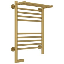 Полотенцесушитель электрический 600х400 золотой матовый МЭМ левый Сунержа Богема с полкой 2.0 032-5206-6040