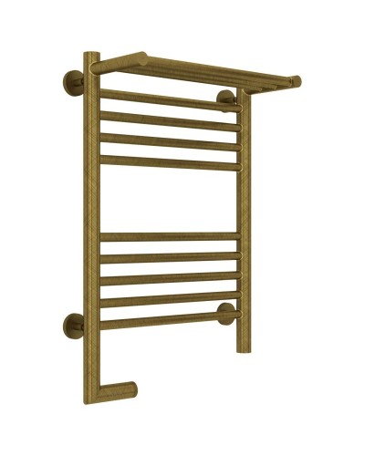 Полотенцесушитель электрический 600х400 состаренная бронза МЭМ левый Сунержа Богема с полкой 2.0 05-5206-6040