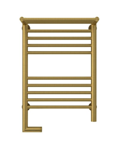 Полотенцесушитель электрический 600х400 состаренная латунь МЭМ левый Сунержа Богема с полкой 2.0 051-5206-6040