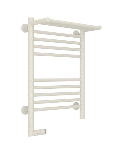 Полотенцесушитель электрический 600х400 античное белое золото МЭМ левый Сунержа Богема с полкой 2.0 10-5206-6040