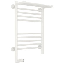 Полотенцесушитель электрический 600х400 белый глянец МЭМ левый Сунержа Богема с полкой 2.0 12-5206-6040
