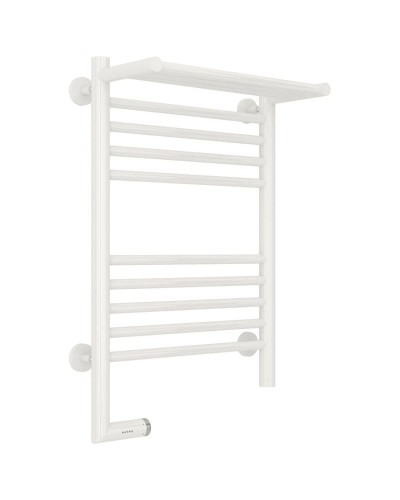 Полотенцесушитель электрический 600х400 белый глянец МЭМ левый Сунержа Богема с полкой 2.0 12-5206-6040