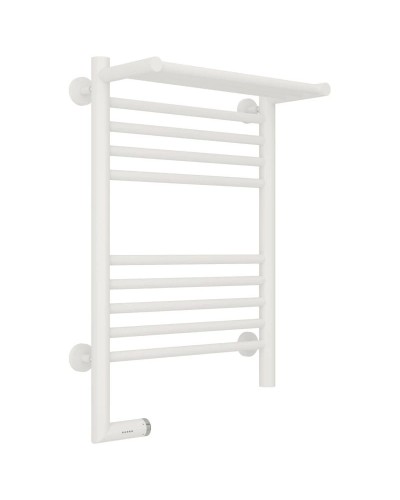 Полотенцесушитель электрический 600х400 белый матовый МЭМ левый Сунержа Богема с полкой 2.0 30-5206-6040