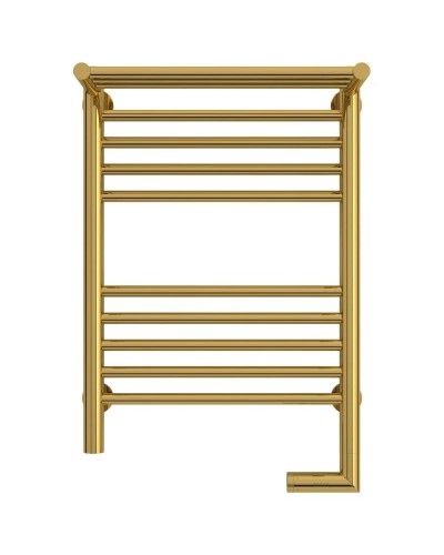 Полотенцесушитель электрический 600х400 золотой МЭМ правый Сунержа Богема с полкой 2.0 03-5207-6040