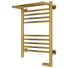 Полотенцесушитель электрический 600х400 золотой МЭМ правый Сунержа Богема с полкой 2.0 03-5207-6040