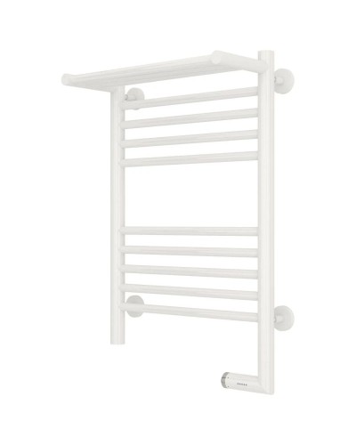 Полотенцесушитель электрический 600х400 белый глянец МЭМ правый Сунержа Богема с полкой 2.0 12-5207-6040