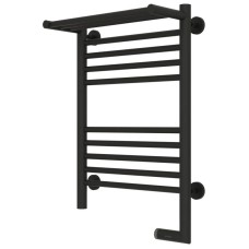 Полотенцесушитель электрический 600х400 темный титан муар МЭМ правый Сунержа Богема с полкой 2.0 15-5207-6040