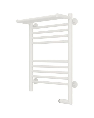Полотенцесушитель электрический 600х400 белый матовый МЭМ правый Сунержа Богема с полкой 2.0 30-5207-6040